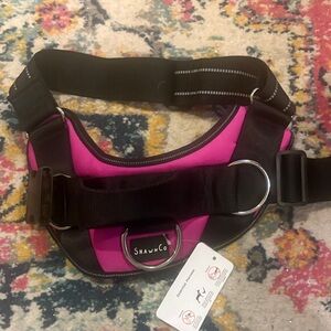 Pink and Black Dog Harness